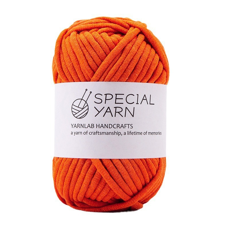 A ball of ORANGE yarn